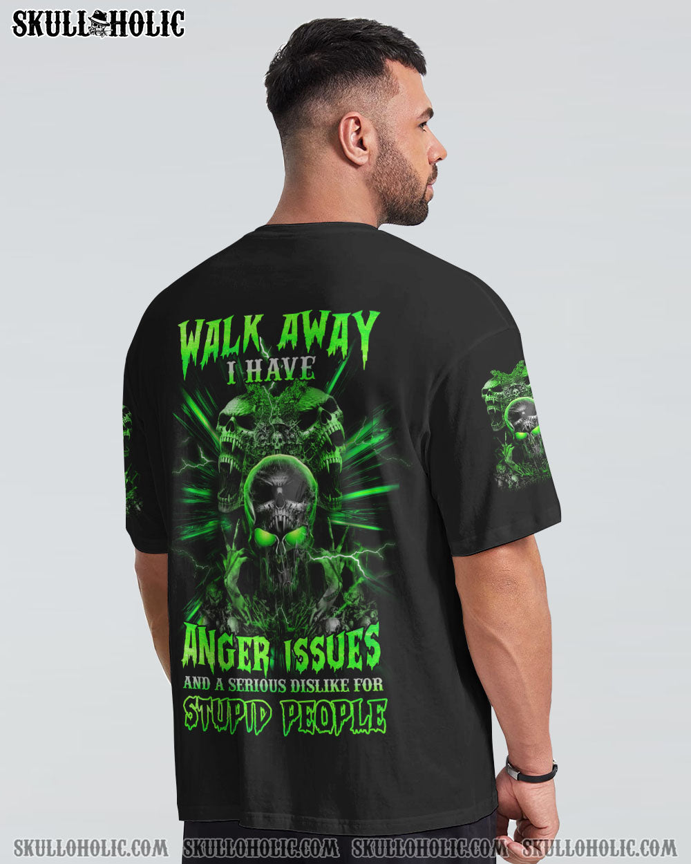 WALK AWAY I HAVE ANGER ISSUES SKULL ALL OVER PRINT - YHHN2208221