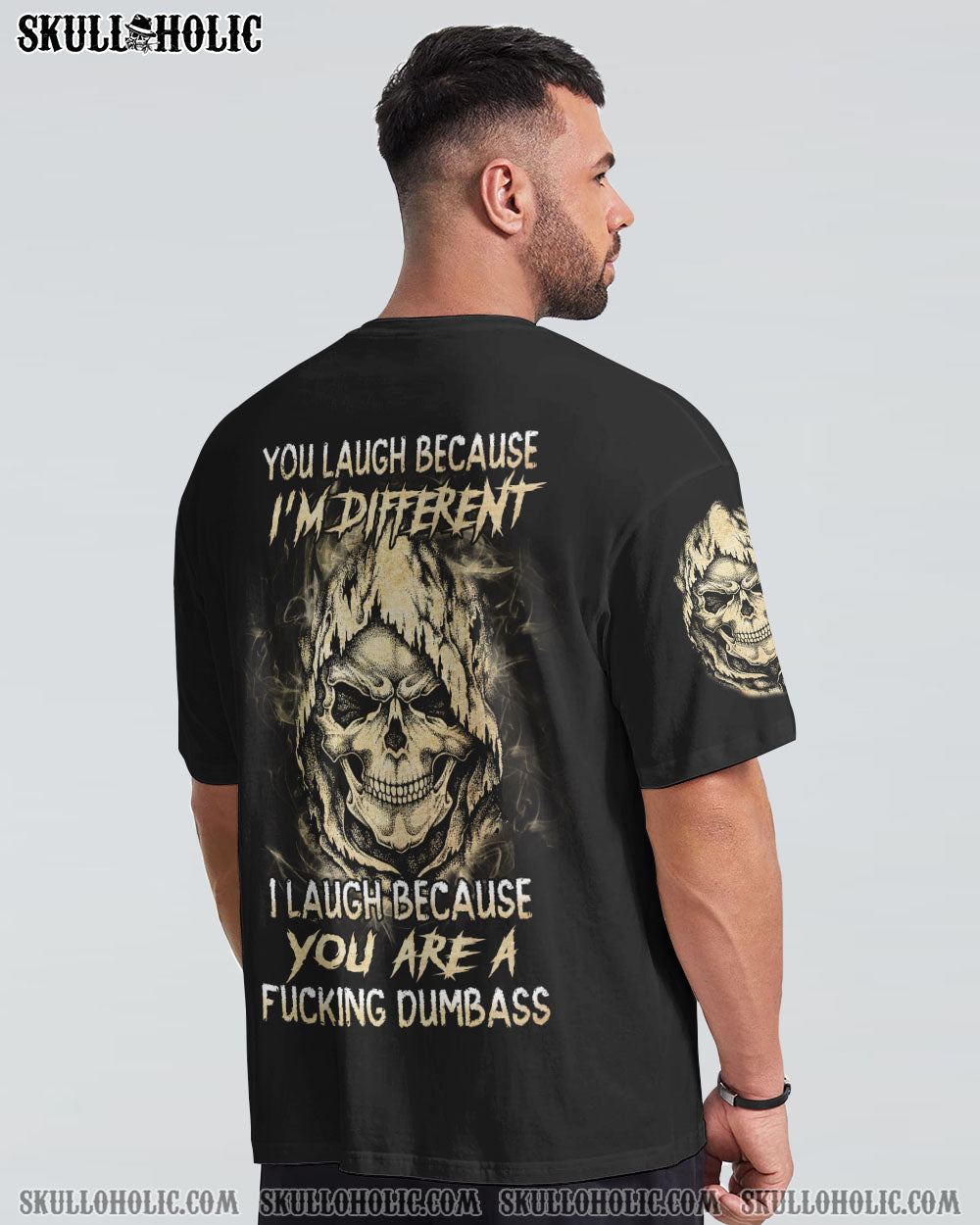 YOU LAUGH BECAUSE I'M DIFFERENT SKULL ALL OVER PRINT - YHHN3008223