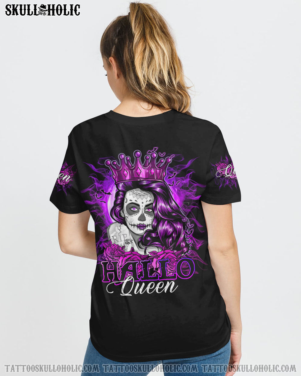 HALLO QUEEN SUGAR SKULL ALL OVER PRINT - TLTM2607221KI