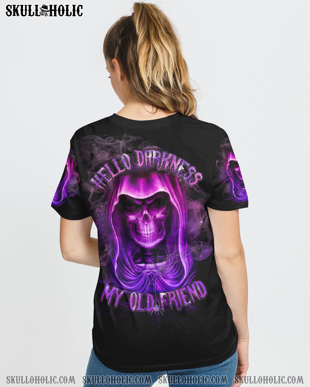 HELLO DARKNESS MY OLD FRIEND SKULL ALL OVER PRINT - YHTH1008222