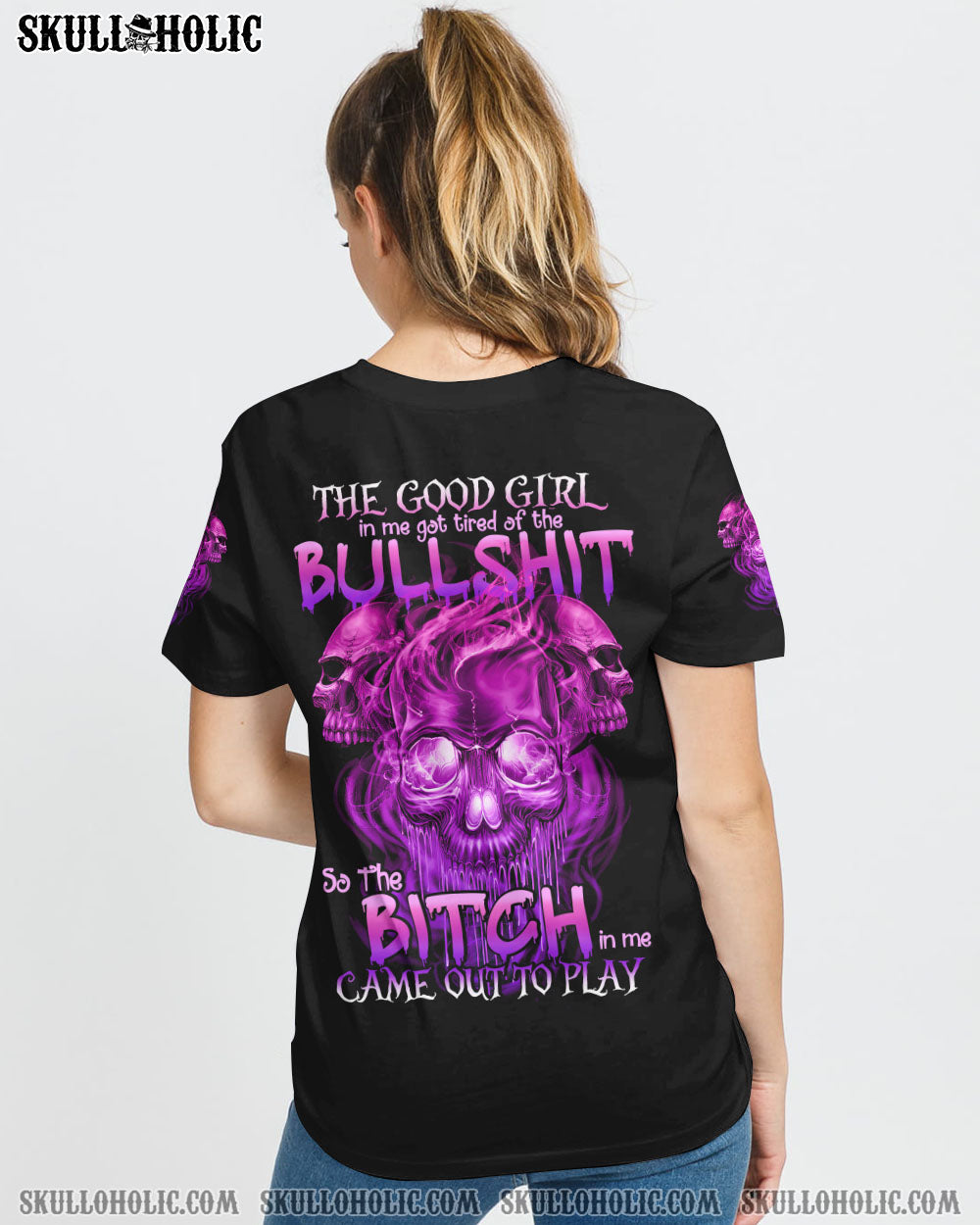 THE GOOD GIRL IN ME GOT TIRED SKULL ALL OVER PRINT - YHTY2907224