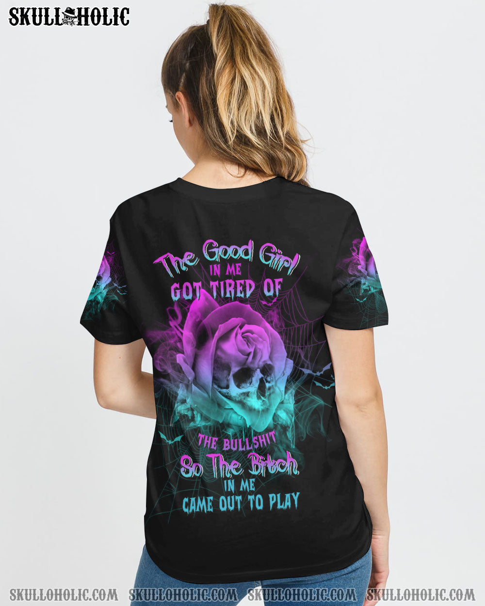 THE GOOD GIRL IN ME GOT TIRED SKULL ALL OVER PRINT - YHHG0808222