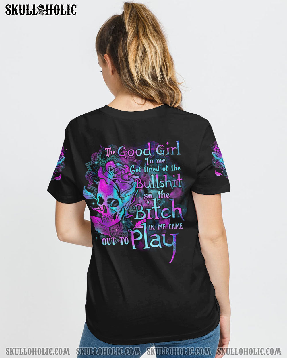 THE GOOD GIRL IN ME ROSE SKULL MANDALA ALL OVER PRINT - TLTR2208222