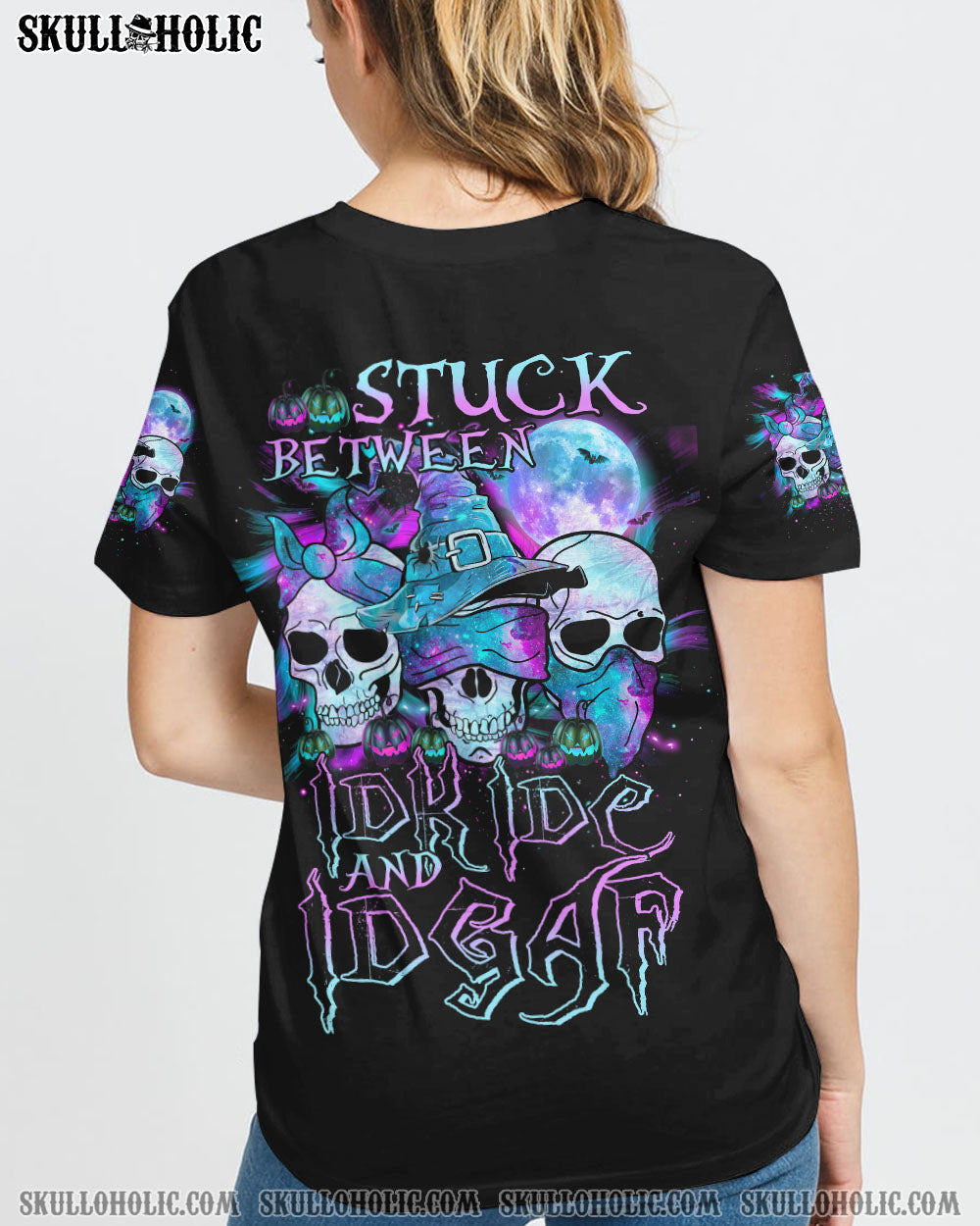 STUCK BETWEEN THREE SKULLS HALLOWEEN ALL OVER PRINT - TLTR1209222