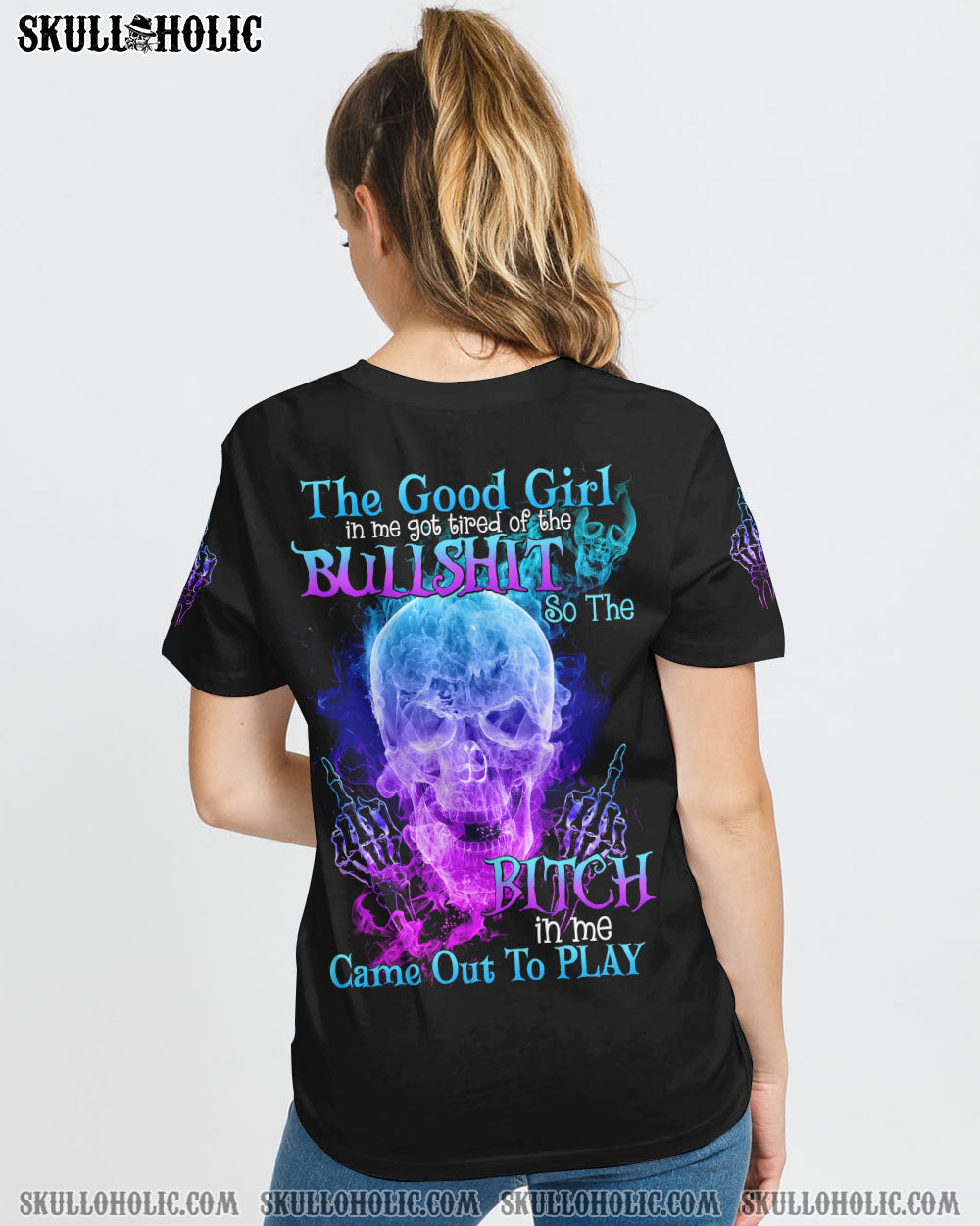 THE GOOD GIRL IN ME GOT TIRED SKULL ALL OVER PRINT - YHTY2807221