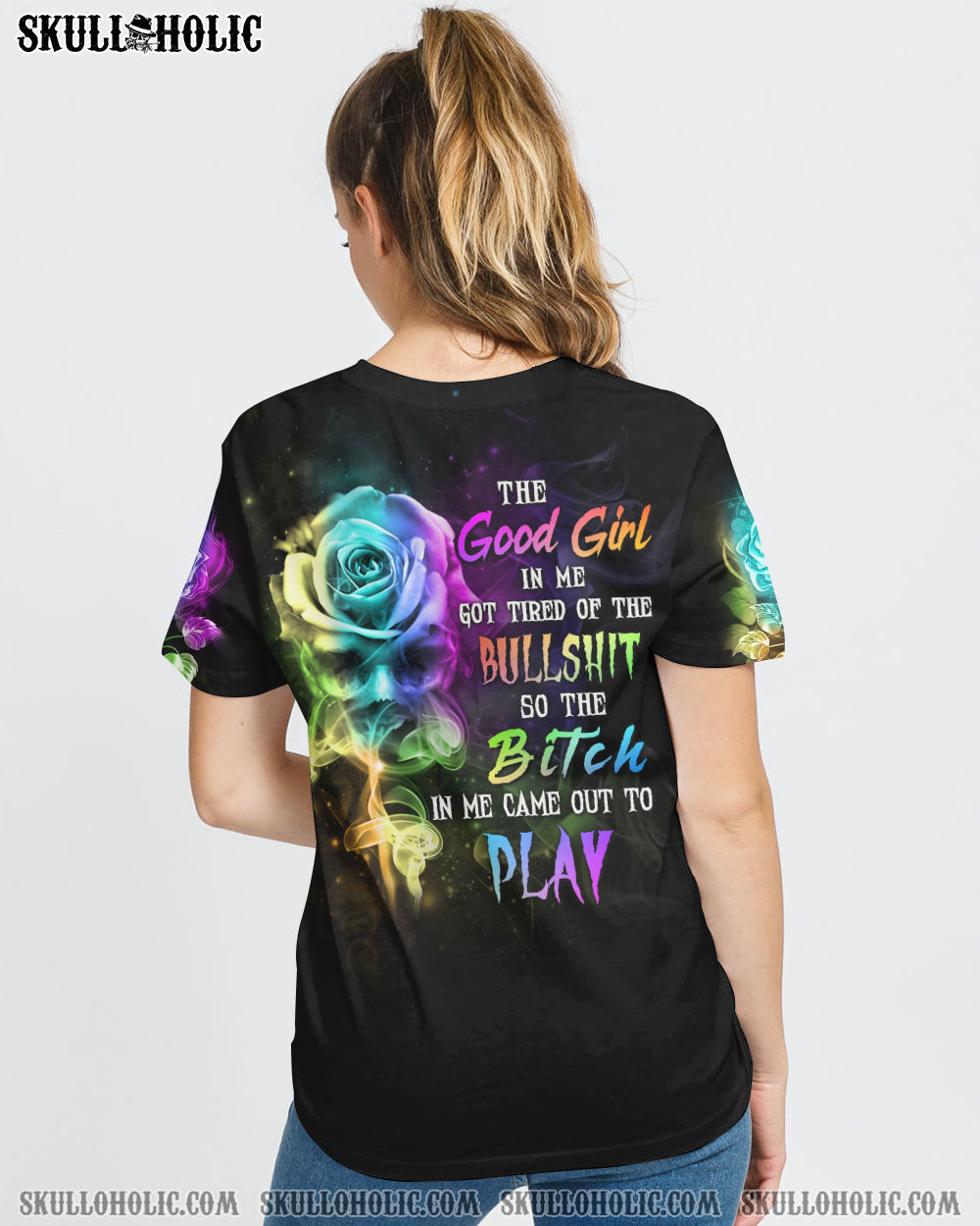 THE GOOD GIRL IN ME GOT TIRED SKULL ALL OVER PRINT - YHHG1808224