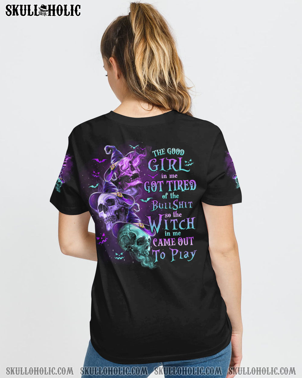 THE GOOD GIRL 3 SKULLS HALLOWEEN ALL OVER PRINT - TLNO18008223