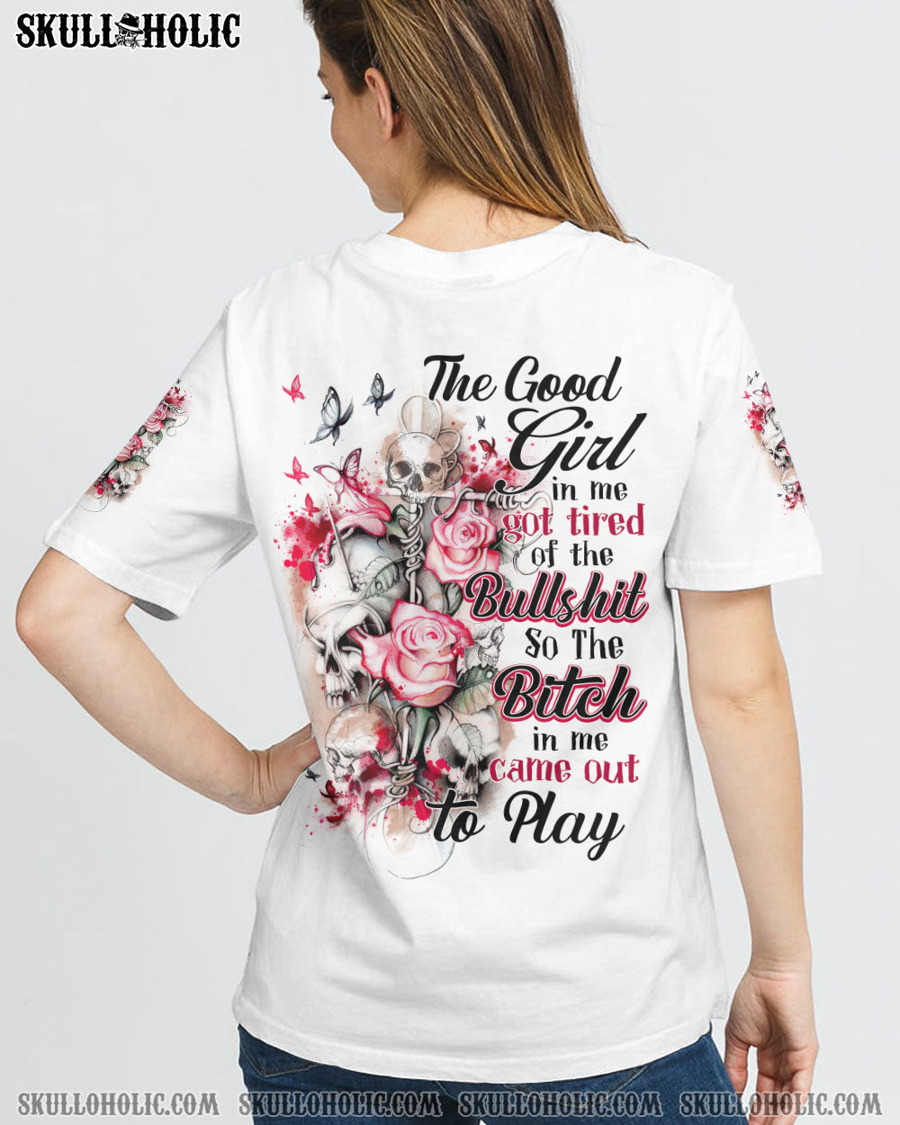 THE GOOD GIRL IN ME GOT TIRED SKULL ALL OVER PRINT - YHTY0609224