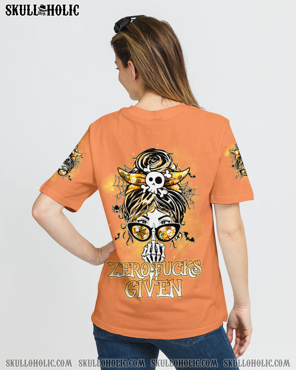 ZERO F GIVEN MESSY BUN HALLOWEEN ALL OVER PRINT - TLNZ1008223