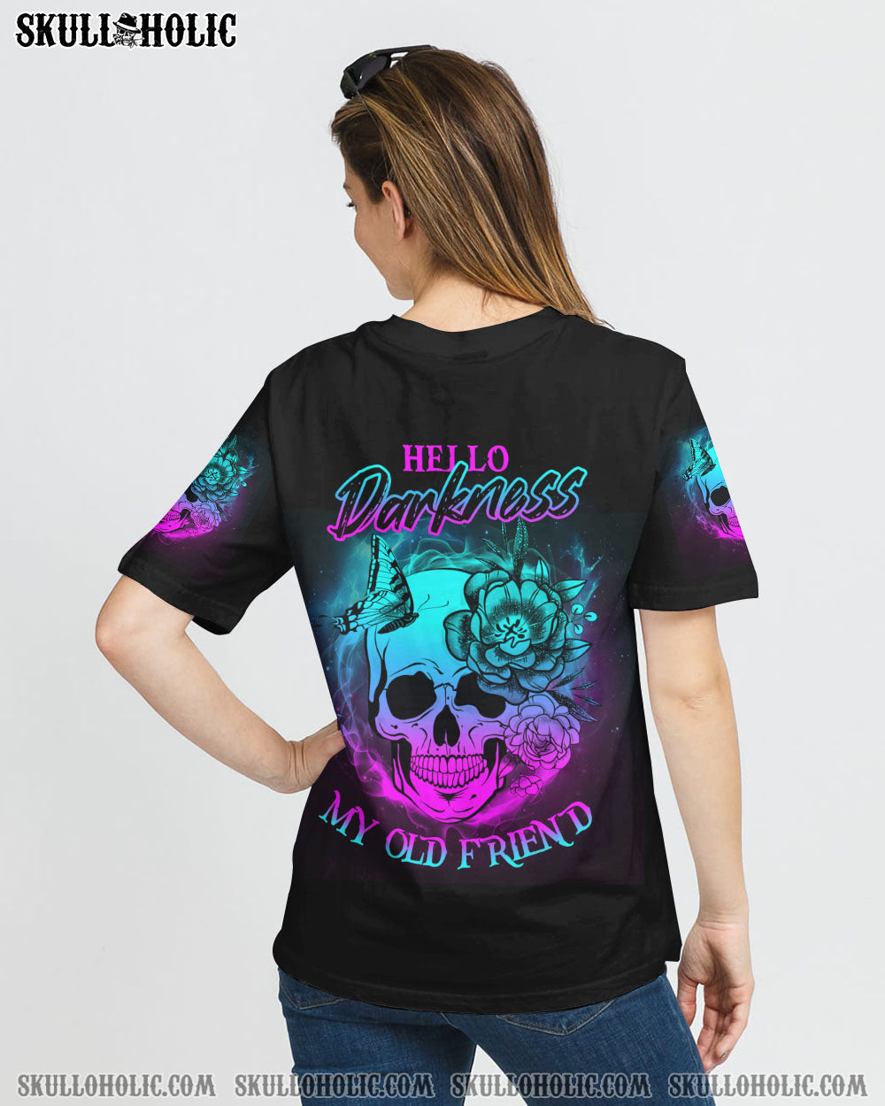 HELLO DARKNESS MY OLD FRIEND SKULL ALL OVER PRINT - YHHG1508225