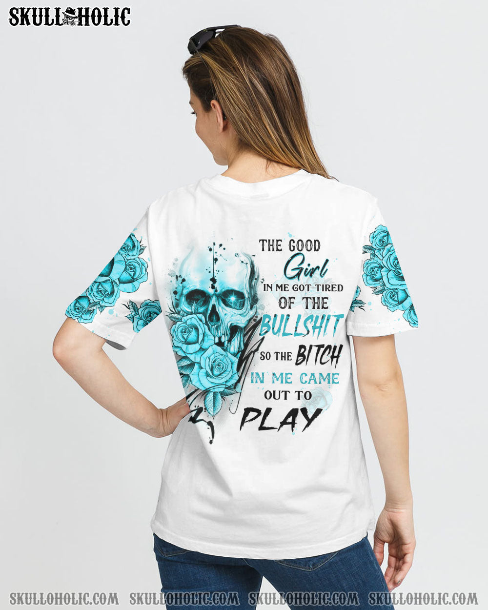 THE GOOD GIRL IN ME GOT TIRED SKULL ALL OVER PRINT - YHTH2208222