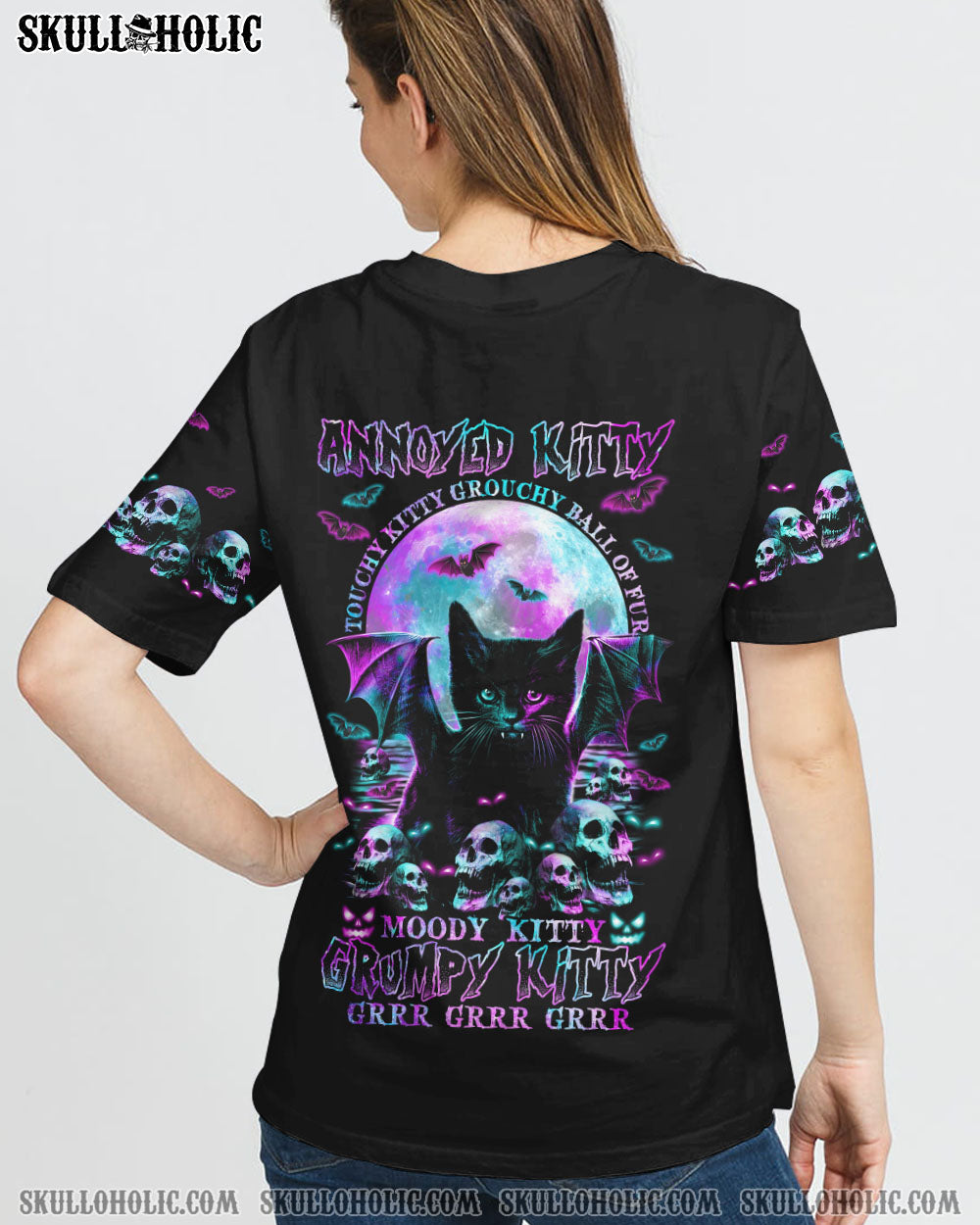 ANNOYED KITTY SKULL ALL OVER PRINT - TLTR3108221