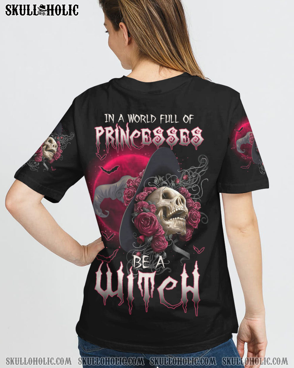 BE A WITCH ROSE SKULL ALL OVER PRINT - TLTW1409223