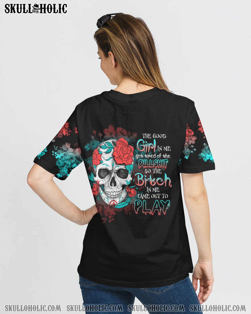 THE GOOD GIRL IN ME GOT TIRED SKULL ALL OVER PRINT - YHHG2208224