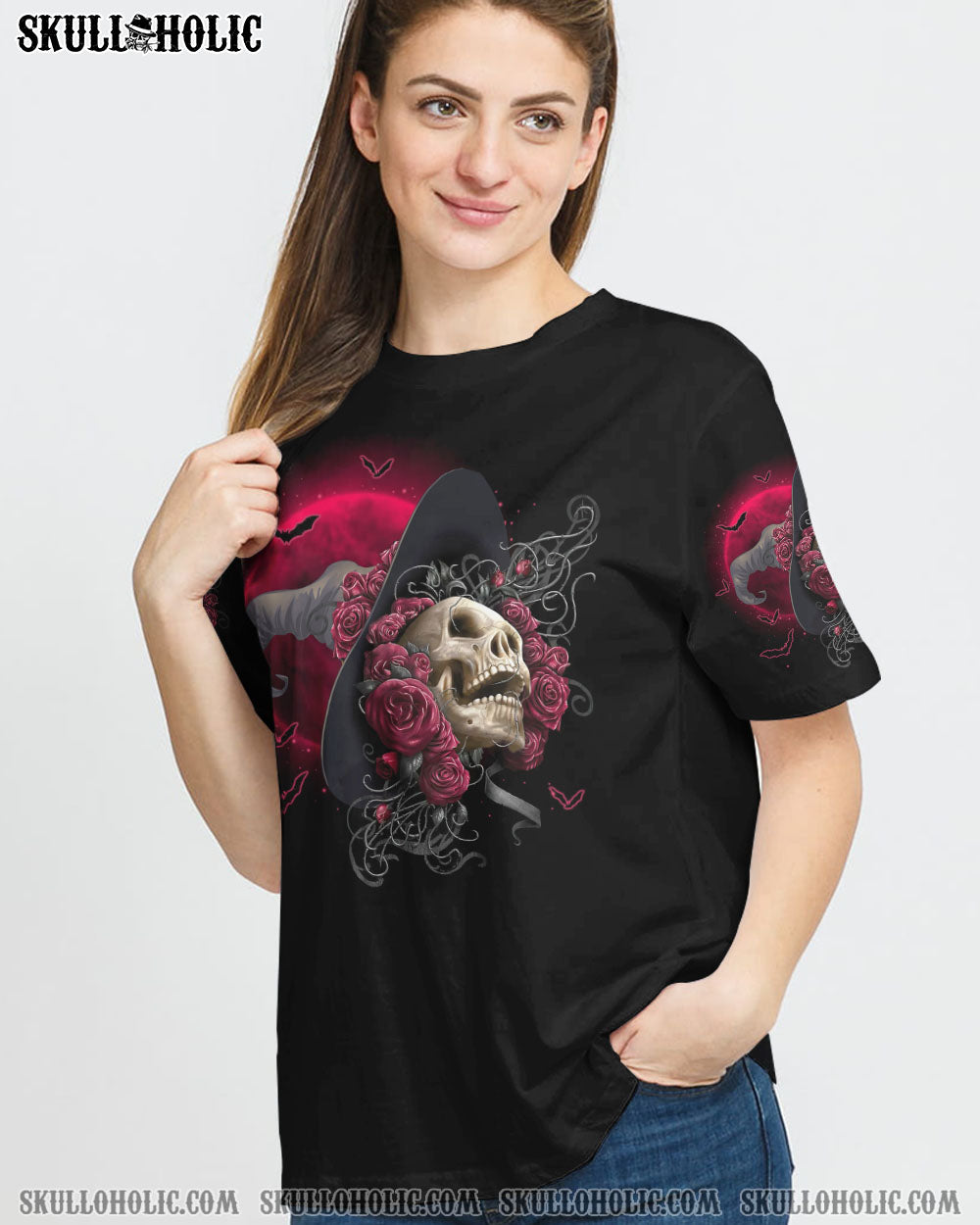 BE A WITCH ROSE SKULL ALL OVER PRINT - TLTW1409223