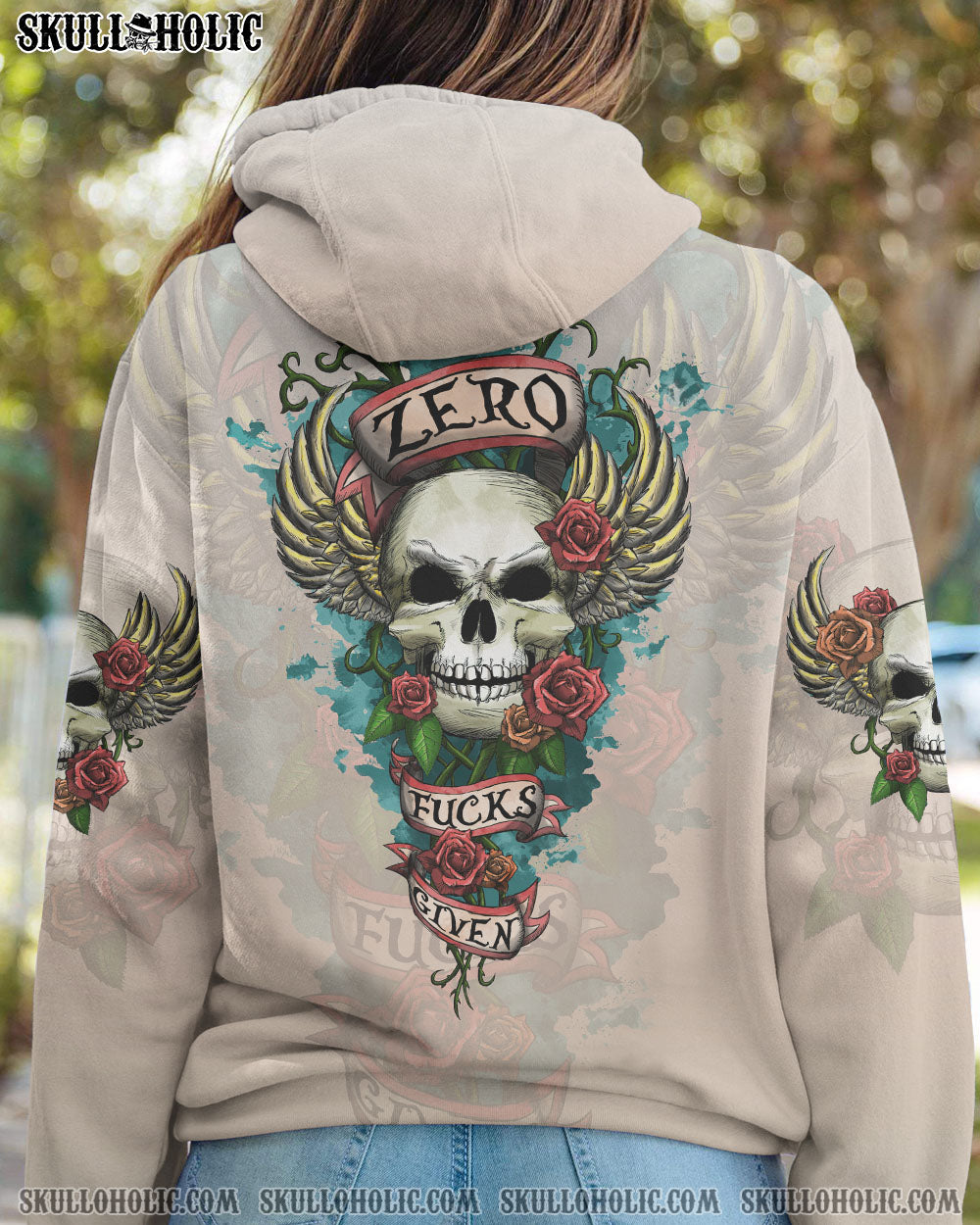 ZERO F GIVEN WINGS SKULL ALL OVER PRINT - TLNO0111223