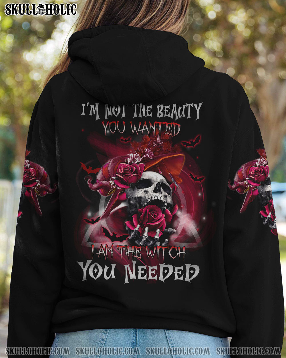 I AM THE WITCH YOU NEEDED SKULL ROSE  ALL OVER PRINT - TLTC2209224