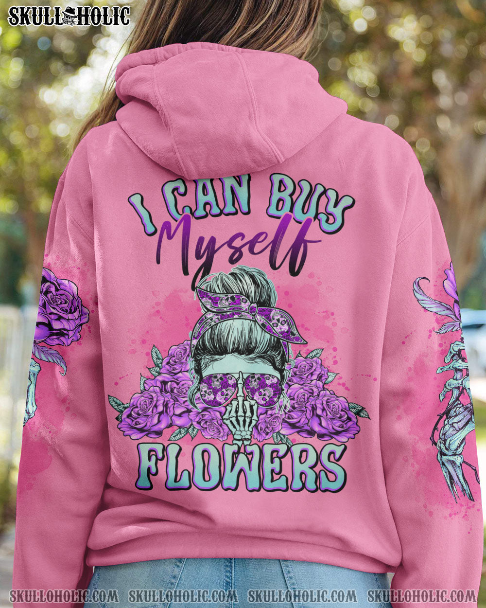 I CAN BUY MYSELF FLOWERS PURPLE ALL OVER PRINT - TLNO1003233