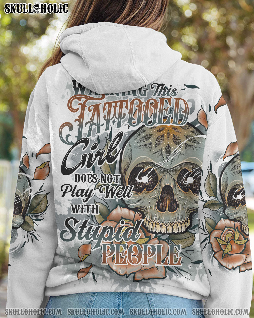 WARNING THIS TATTOOED GIRL SKULL ALL OVER PRINT - TLTY1511221