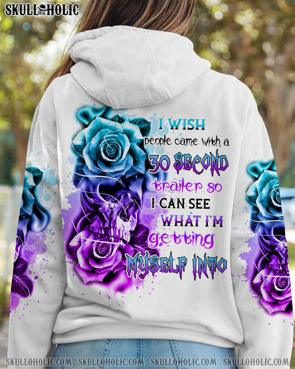 I WISH PEOPLE SKULL ROSE ALL OVER PRINT - YHHN2712223