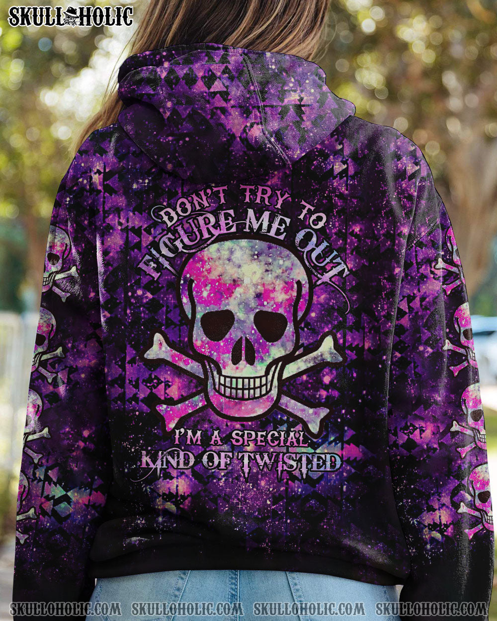 DON'T TRY TO FIGURE ME OUT GALAXY SKULL BONES ALL OVER PRINT - TLTR2112222