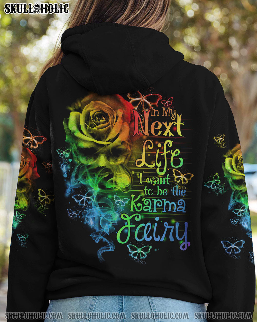 KARMA FAIRY ROSE SMOKE SKULL ALL OVER PRINT - TLNO0601232