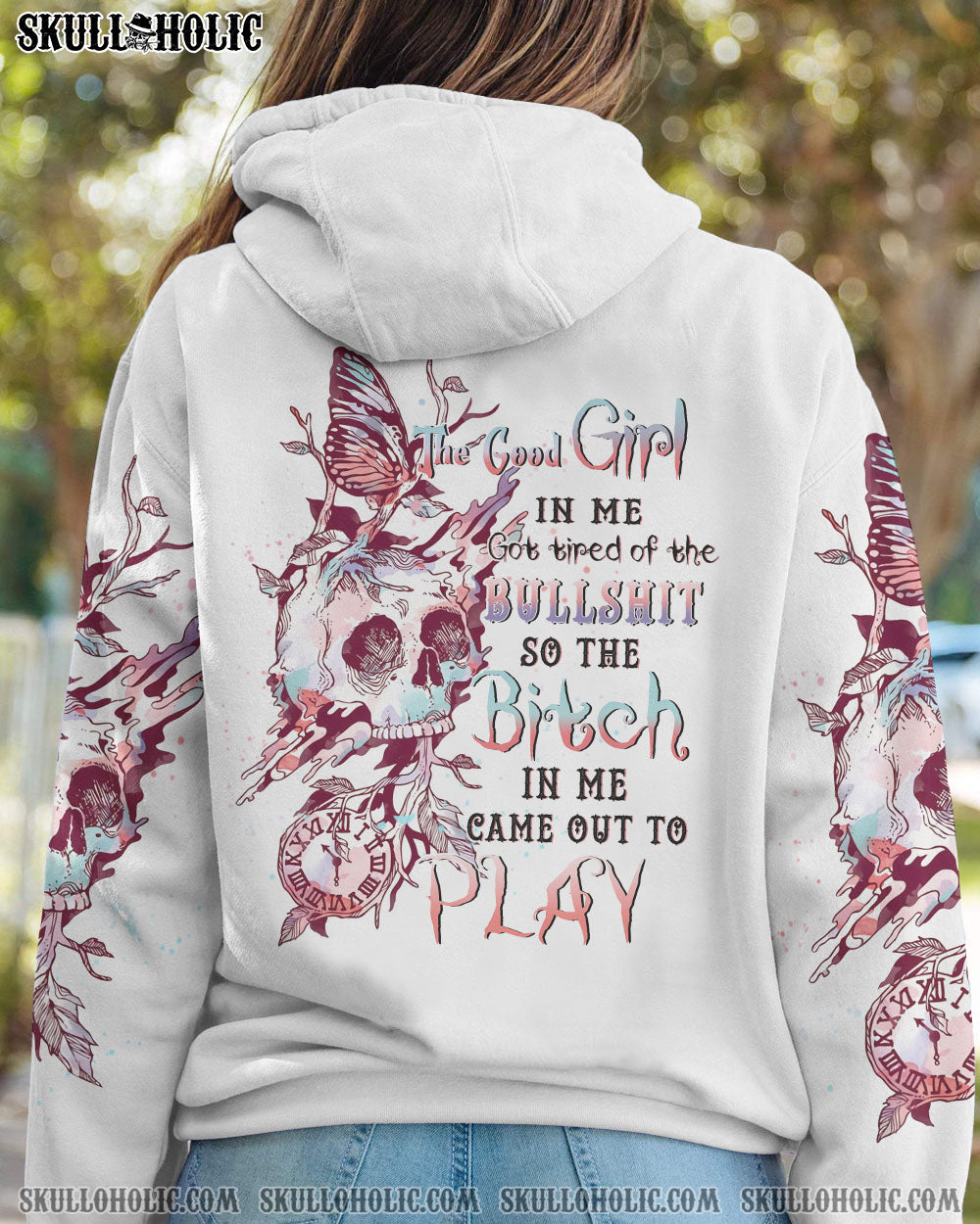 THE GOOD GIRL IN ME GOT TIRED SKULL ALL OVER PRINT - YHHN0111224