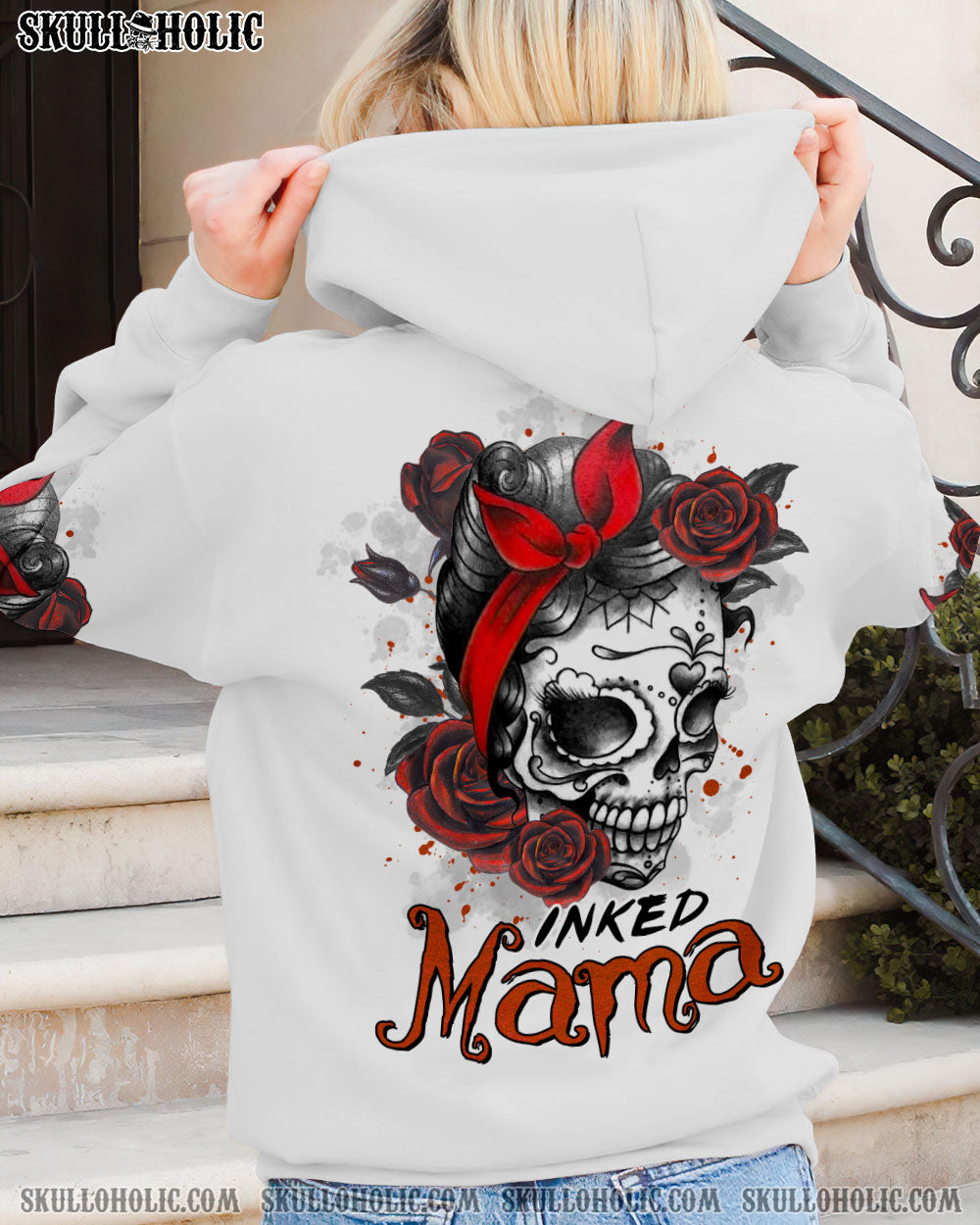 INKED MAMA TATOOED SKULL ALL OVER PRINT - TLTR2202234