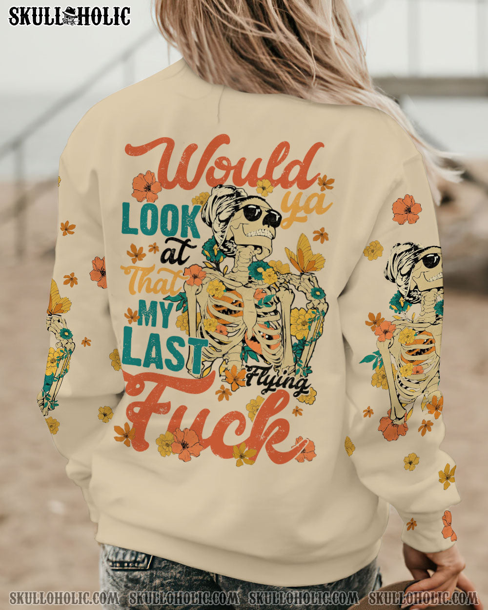 WOULD YA LOOK AT THAT SKELETON RETRO ALL OVER PRINT - TLTY22092211