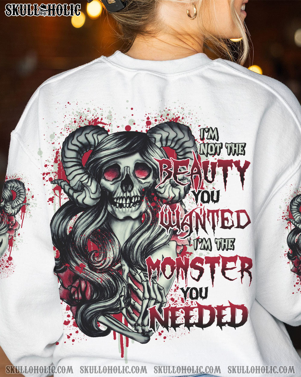 I'M THE MONSTER YOU NEEDED SKULL GIRL ALL OVER PRINT - TLNO0612221