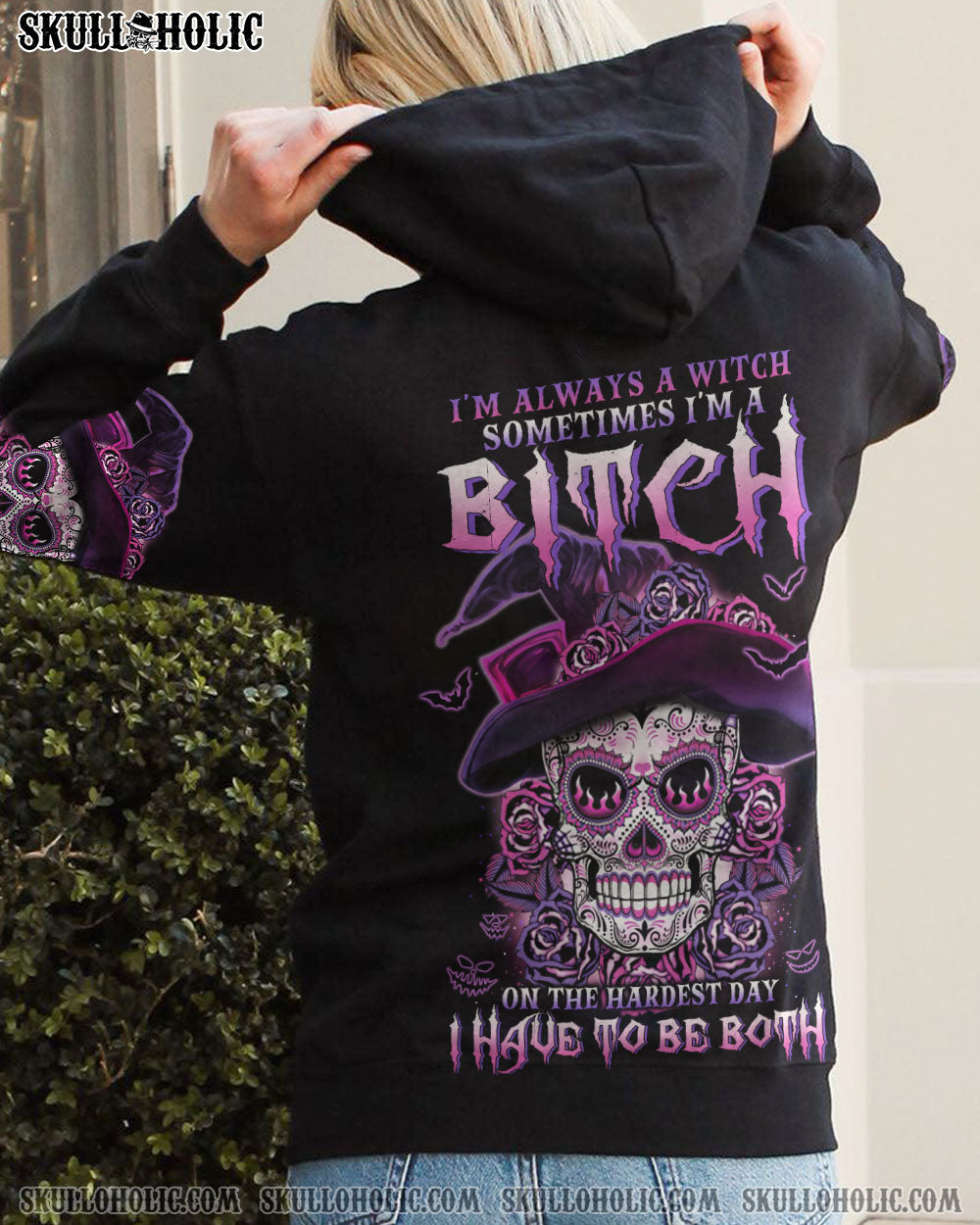 I'M ALWAYS A WITCH SUGAR SKULL ALL OVER PRINT - TLTW2709221