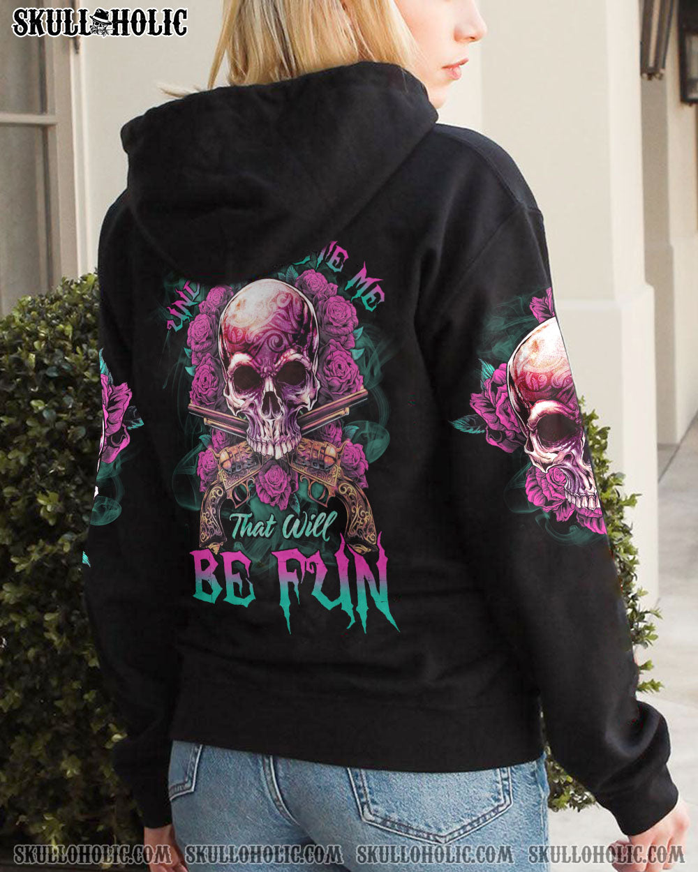 UNDERESTIMATE ME ROSE SKULL G ALL OVER PRINT - TLTR0112223