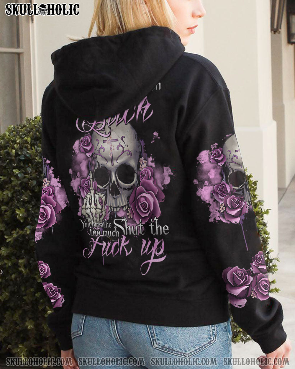 YOU CURSE TOO MUCH SKULL ROSE ALL OVER PRINT - TLTR1511223