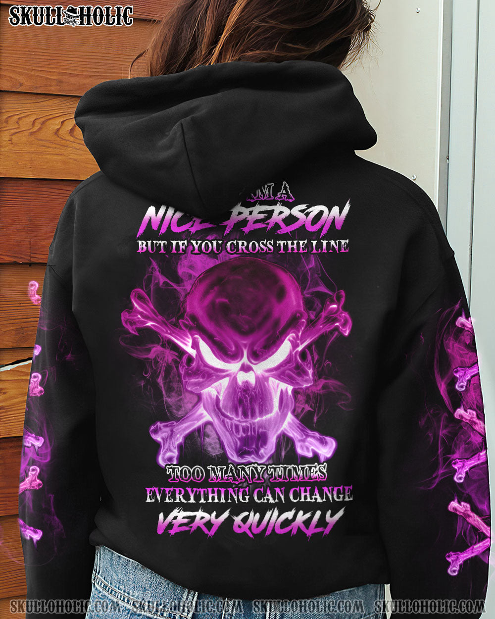 YES I'M A NICE PERSON SKULL FIRE ALL OVER PRINT - YHHN0812224