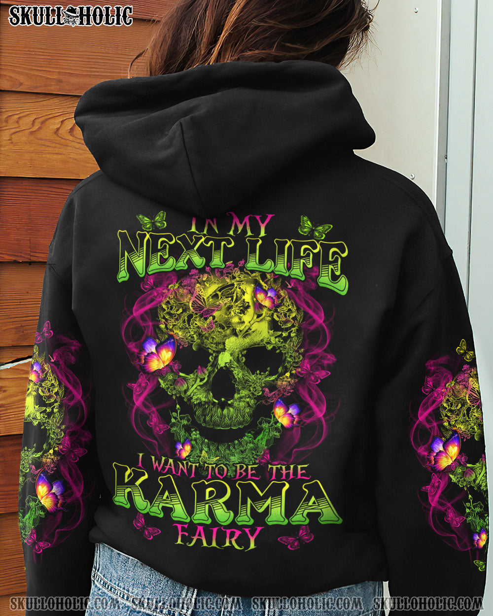 KARMA FAIRY BUTTERFLY SKULL ALL OVER PRINT - TLTY1712222