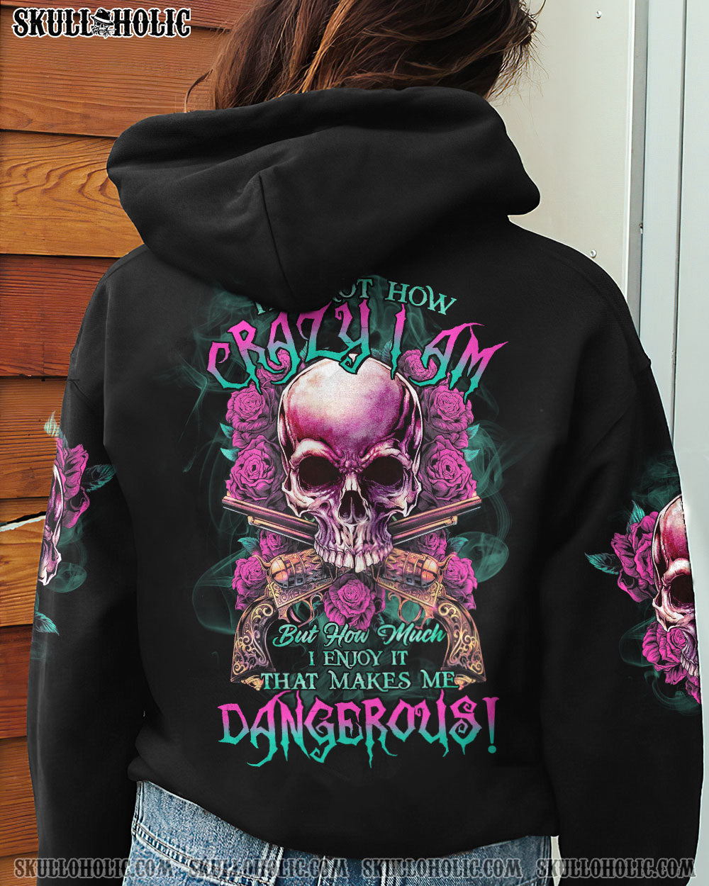 IT'S NOT HOW CRAZY ROSE SKULL G ALL OVER PRINT - TLTR0312222