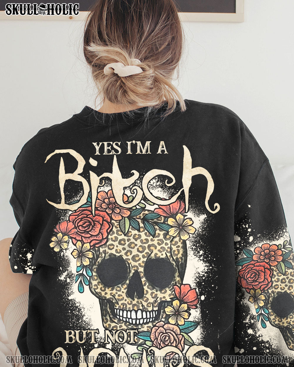 YES I'M A B LEOPARD SKULL ALL OVER PRINT - TLTY2511221