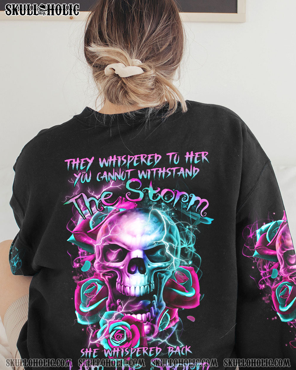 I AM THE STORM SKULL ROSE SMOKE ALL OVER PRINT - TLTR0203233