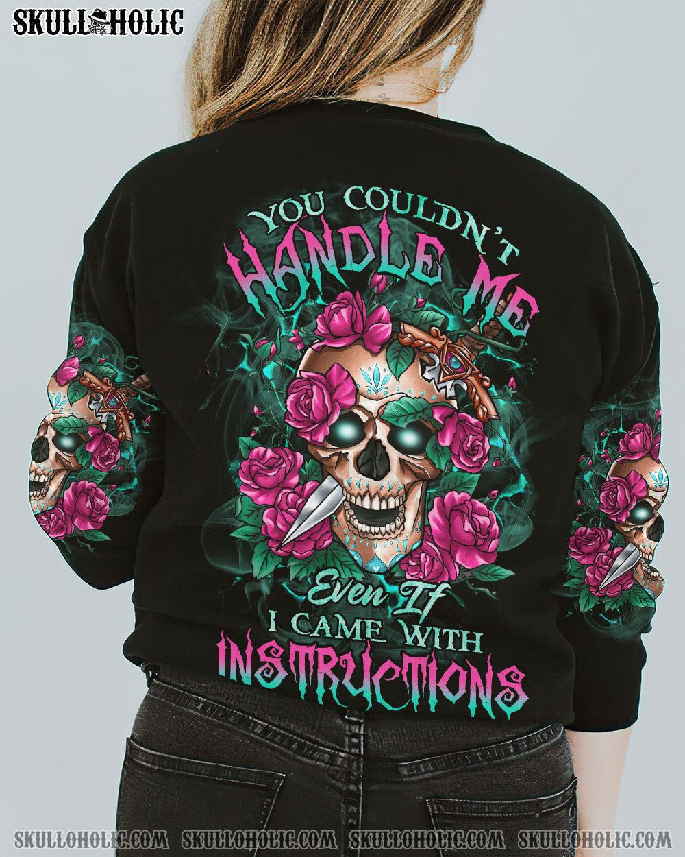 YOU COULDN'T HANDLE ME SKULL ROSE ALL OVER PRINT - TLTR2911223