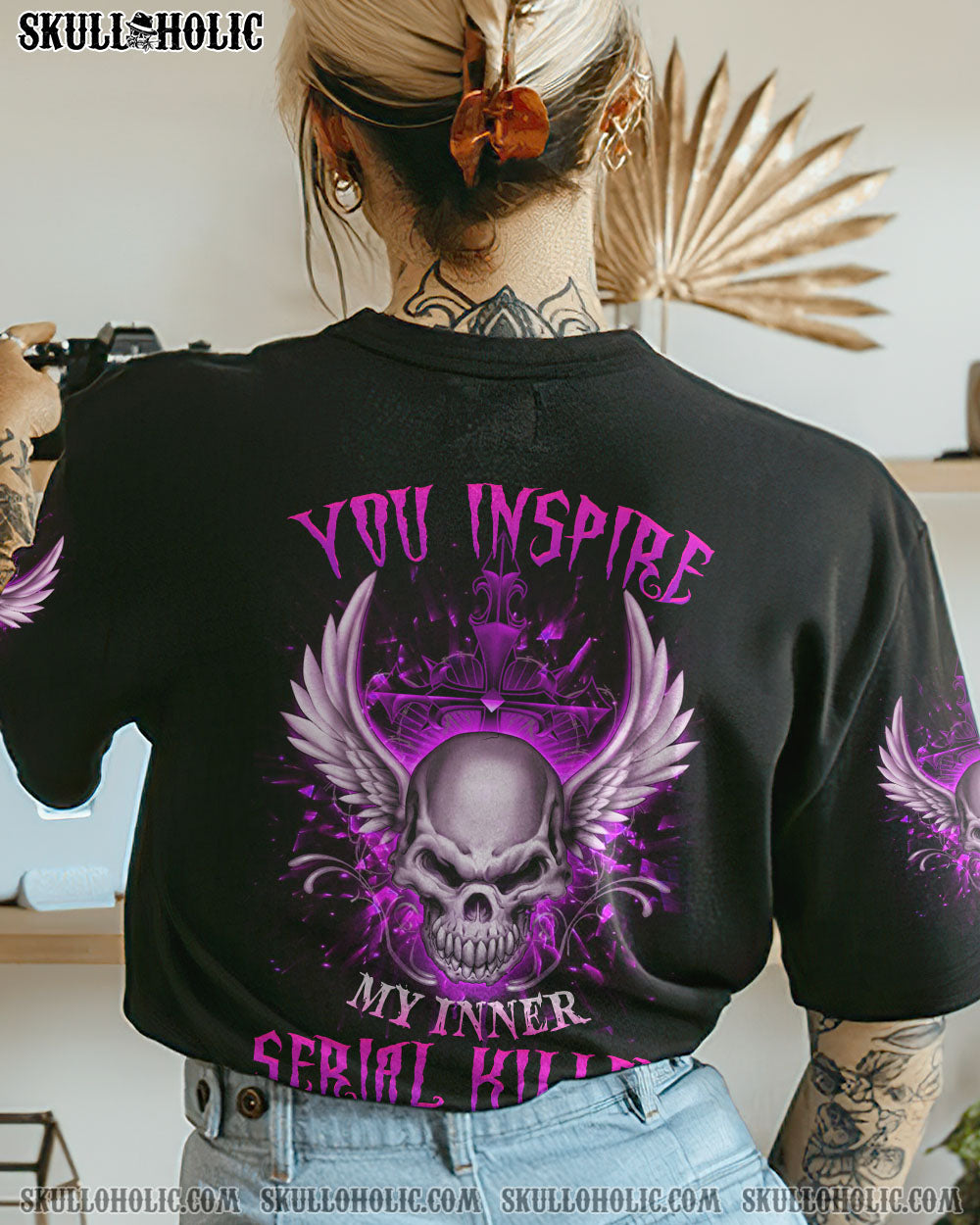 YOU INSPIRE MY INNER SERIAL K SKULL ROSE ALL OVER PRINT - YHHG2209222