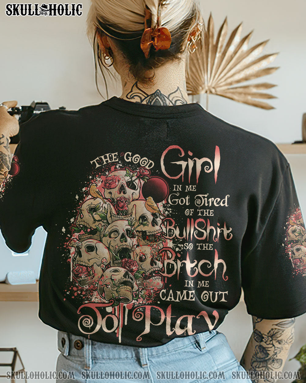 THE GOOD GIRL IN ME SKULLS HORROR ALL OVER PRINT - TLNO2812221