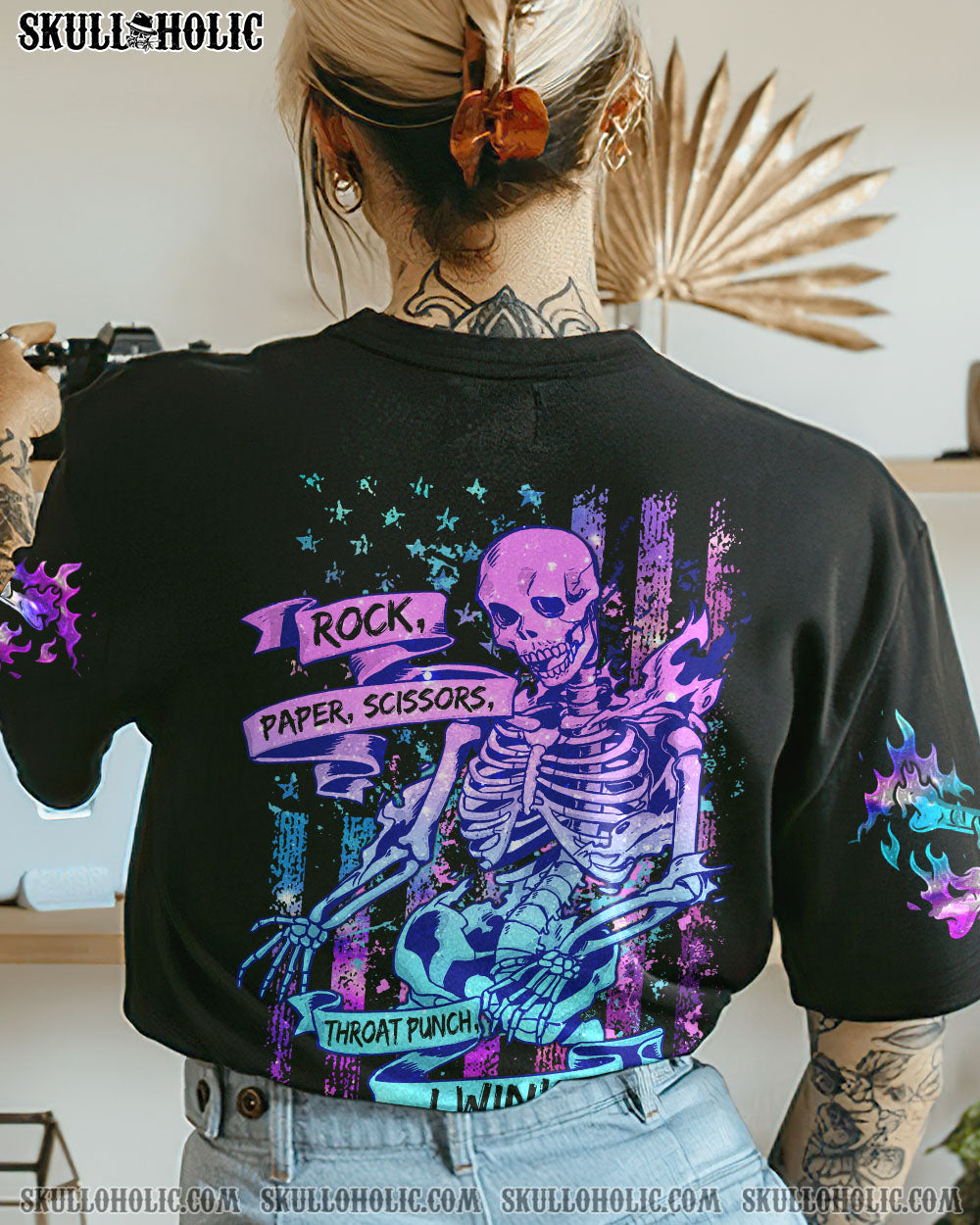 THROAT PUNCH I WIN SKELETON ALL OVER PRINT - TLTW2812223