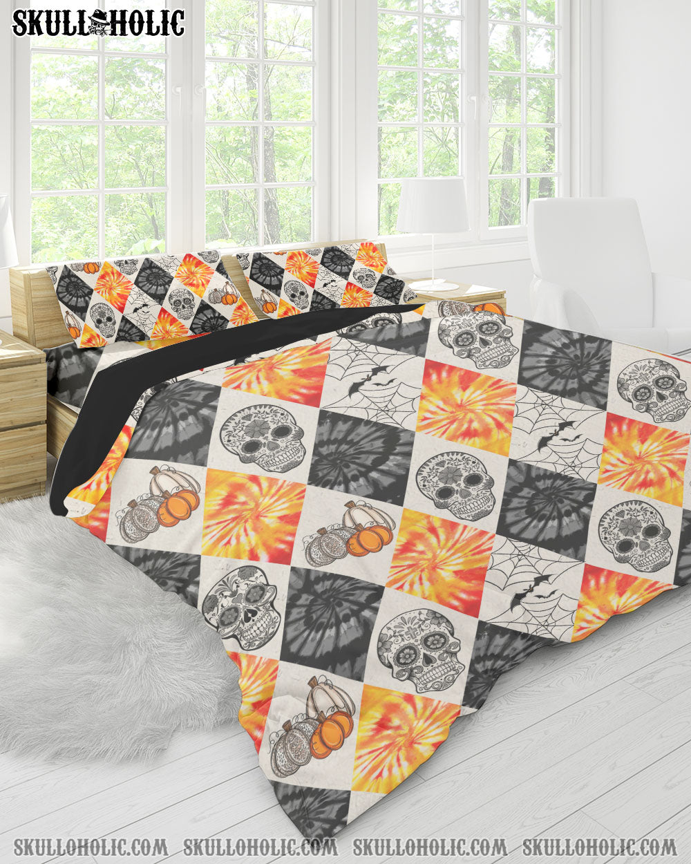 SUGAR SKULL HALLOWEEN BEDDING SET - TY0308224