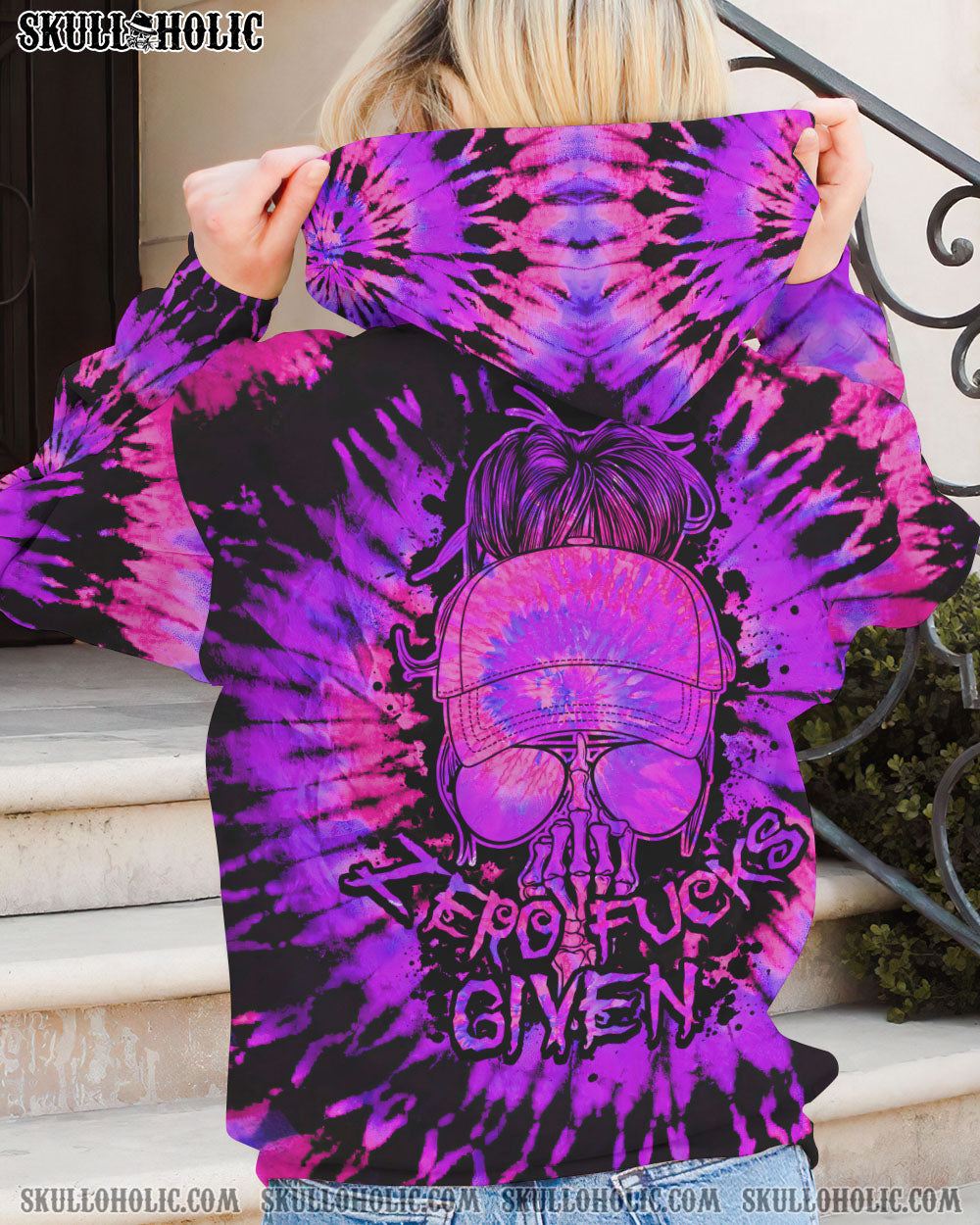 ZERO F GIVEN SKULL PURPLE TIE DYE ALL OVER PRINT - TLTY1401234