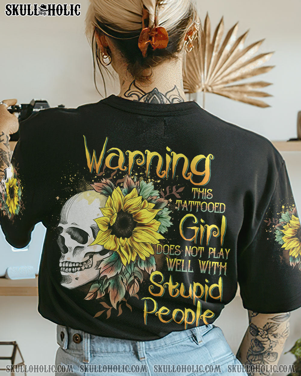 WARNING THIS TATTOOED GIRL ALL OVER PRINT - YHDU2203232