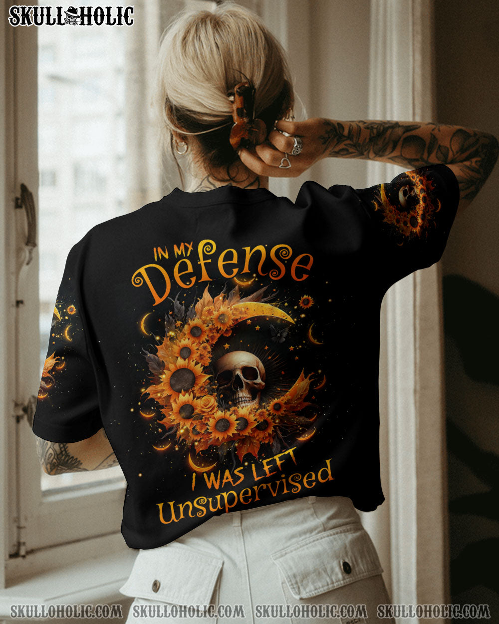 IN MY DEFENSE CRESCENT MOON SKULL ALL OVER PRINT - TLTR2103232