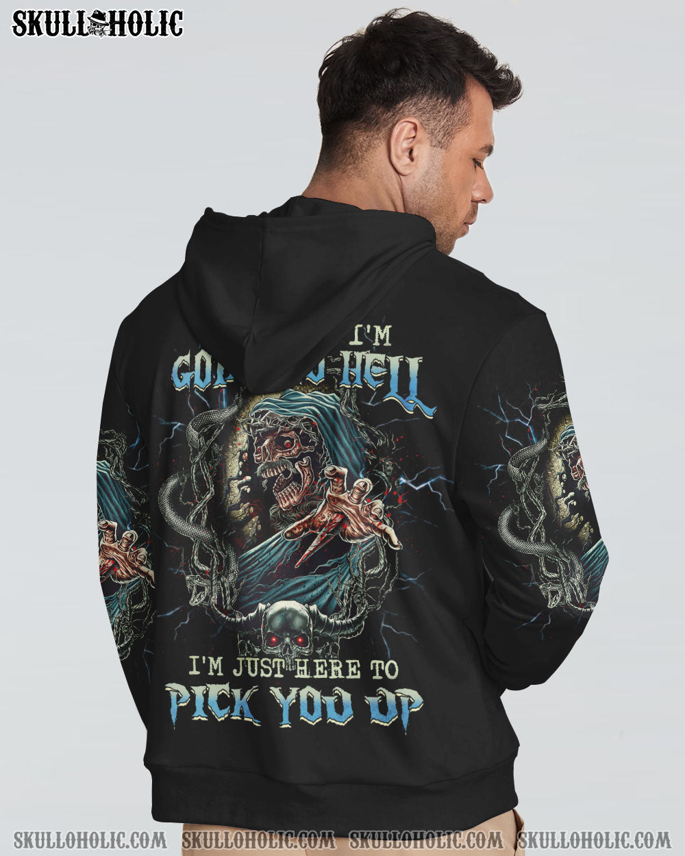 OF COURSE I'M GOING TO HELL SKULL ALL OVER PRINT - YHHN0702236