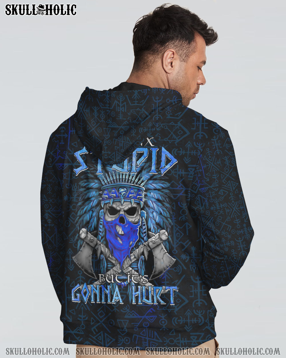 I CAN FIX STUPID NATIVE SKULL ALL OVER PRINT - TLTM3101234