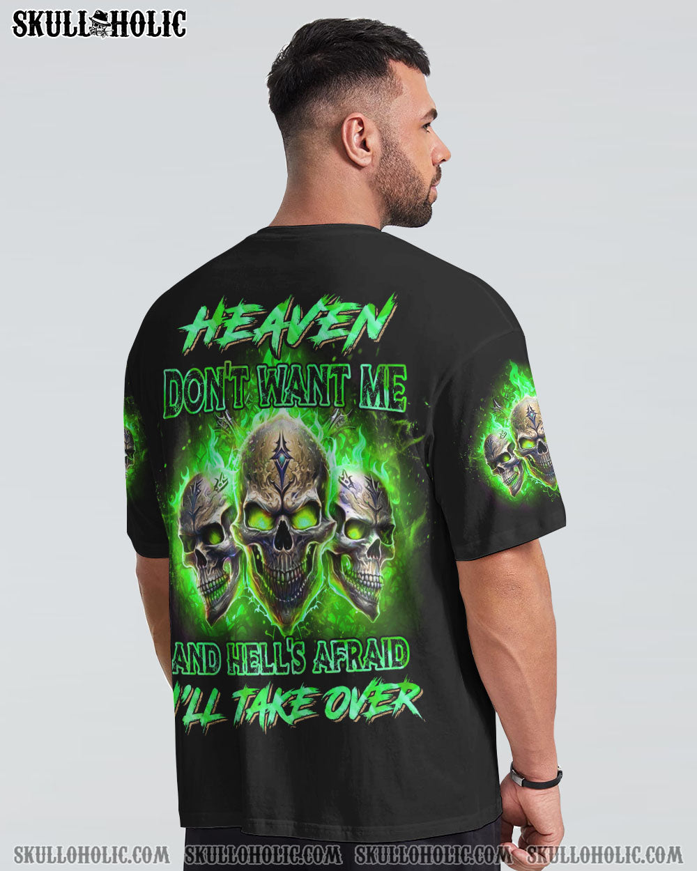 HEAVEN DON'T WANT ME SKULL ALL OVER PRINT - YHHN0902232