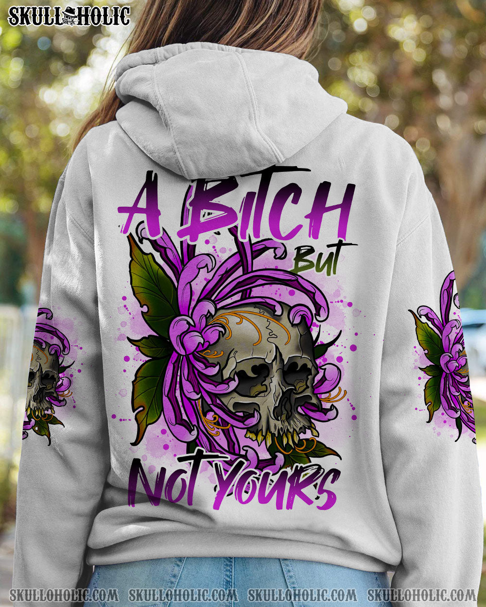 YES I'M A B FLOWER SKULL ALL OVER PRINT - TLNO3001231